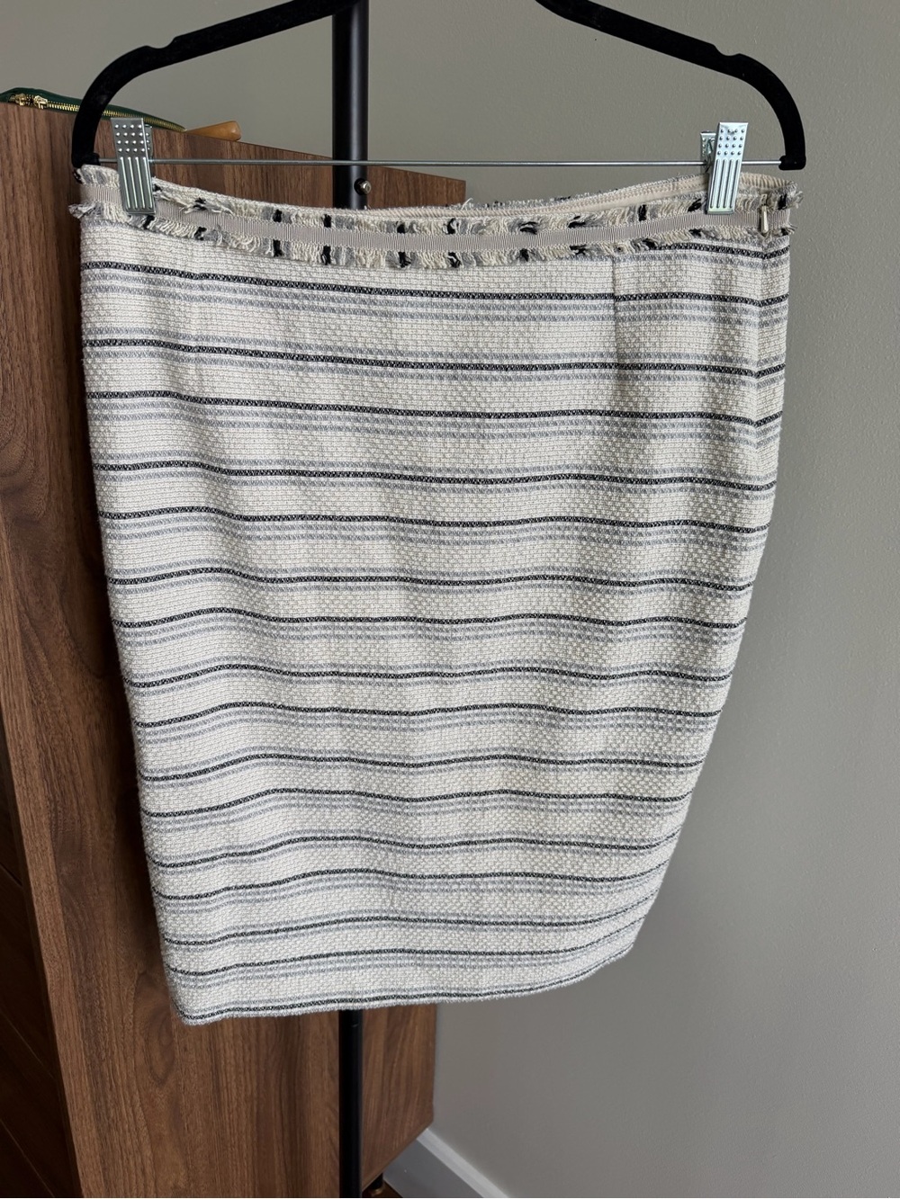Weekend Max Mara Striped Tweed Pencil Skirt Size US 10 / EU 42 - Picture 6 of 12